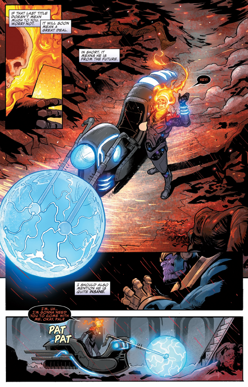 Illustration for article titled Thanos' Latest Ally Is a Wacky Cosmic Version of Ghost Rider